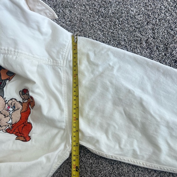 Vintage Disney Store Lady & The Tramp Ivory Button Down Embroidered Shirt Large - Picture 11 of 11